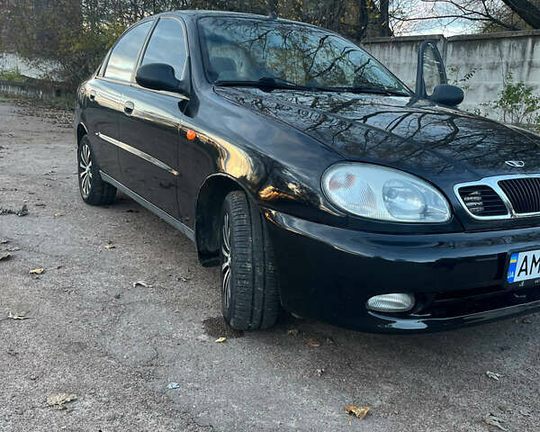 Деу Ланос 2007 у Черняхове на Automoto.ua Чорний Деу Ланос, об'ємом двигуна 1.5 л та пробігом 113 тис. км за 2700 $, фото 4 на Automoto.ua