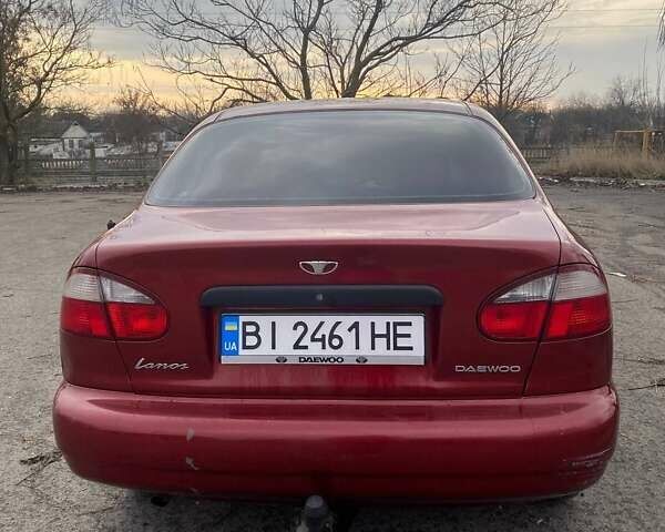Красный Дэу Ланос, объемом двигателя 1.5 л и пробегом 272 тыс. км за 2400 $, фото 2 на Automoto.ua