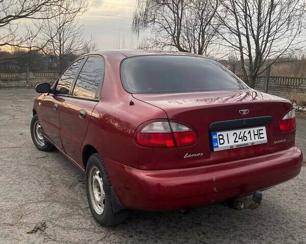 Красный Дэу Ланос, объемом двигателя 1.5 л и пробегом 272 тыс. км за 2400 $, фото 1 на Automoto.ua