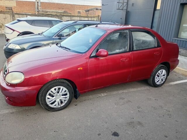 Красный Дэу Ланос, объемом двигателя 1.5 л и пробегом 175 тыс. км за 1000 $, фото 1 на Automoto.ua