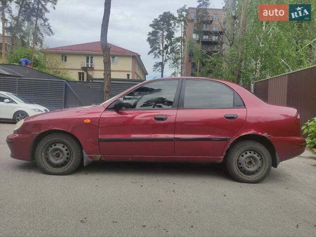 Красный Дэу Ланос, объемом двигателя 1.6 л и пробегом 186 тыс. км за 2200 $, фото 1 на Automoto.ua