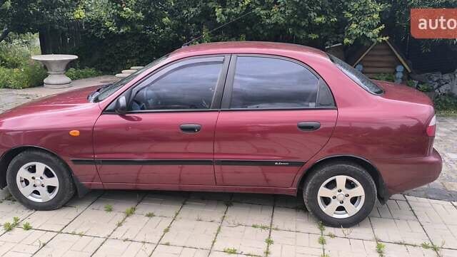 Красный Дэу Ланос, объемом двигателя 1.5 л и пробегом 128 тыс. км за 3550 $, фото 2 на Automoto.ua