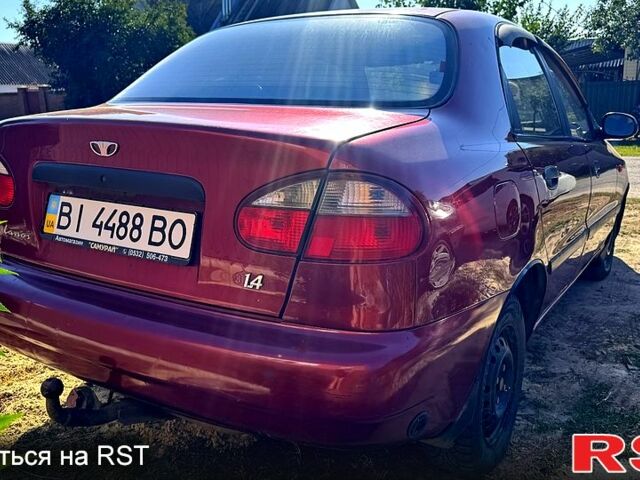 Дэу Ланос 2007 в Полтаве на Automoto.ua Красный Дэу Ланос, объемом двигателя 1.4 л и пробегом 242 тыс. км за 1500 $, фото 3 на Automoto.ua