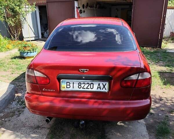Деу Ланос 2008 у Полтаві на Automoto.ua Червоний Деу Ланос, об'ємом двигуна 1.5 л та пробігом 118 тис. км за 2950 $, фото 3 на Automoto.ua