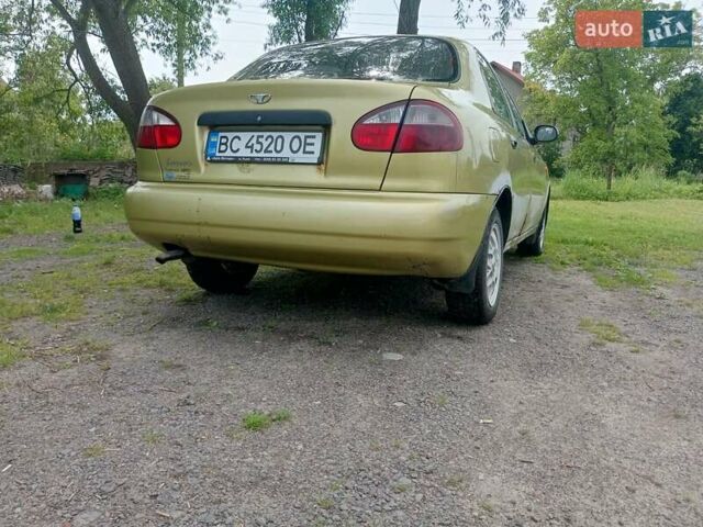 Желтый Дэу Ланос, объемом двигателя 1.5 л и пробегом 215 тыс. км за 1100 $, фото 7 на Automoto.ua