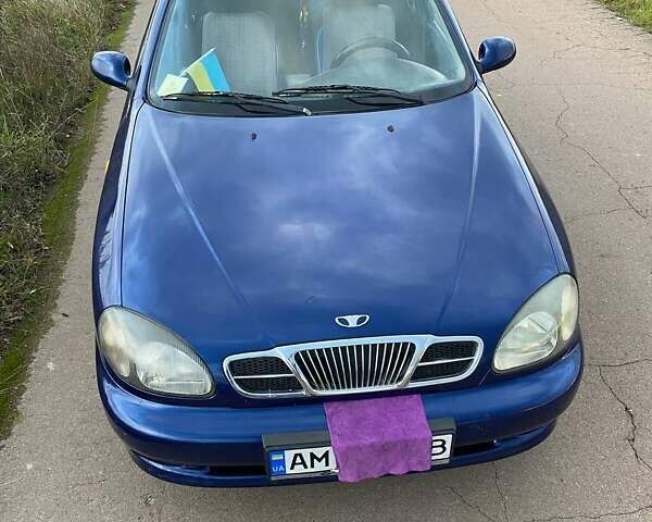 Дэу Ланос 2003 в Коростене на Automoto.ua Синий Дэу Ланос, объемом двигателя 1.5 л и пробегом 218 тыс. км за 2400 $, фото 1 на Automoto.ua