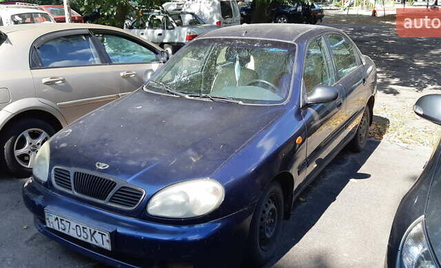 Синий Дэу Ланос, объемом двигателя 1.5 л и пробегом 300 тыс. км за 2100 $, фото 2 на Automoto.ua