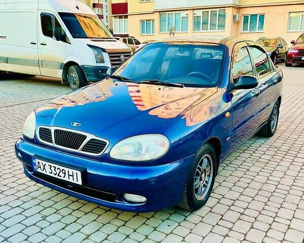 Синий Дэу Ланос, объемом двигателя 1.5 л и пробегом 160 тыс. км за 2200 $, фото 2 на Automoto.ua