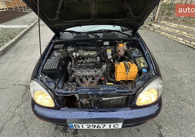 Синий Дэу Ланос, объемом двигателя 1.5 л и пробегом 320 тыс. км за 2500 $, фото 1 на Automoto.ua