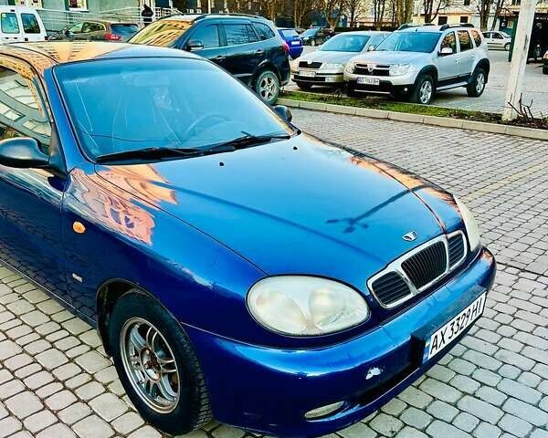 Синий Дэу Ланос, объемом двигателя 1.5 л и пробегом 160 тыс. км за 2200 $, фото 3 на Automoto.ua
