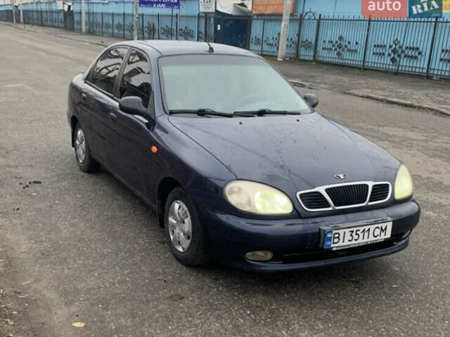 Синий Дэу Ланос, объемом двигателя 1.5 л и пробегом 257 тыс. км за 2000 $, фото 1 на Automoto.ua