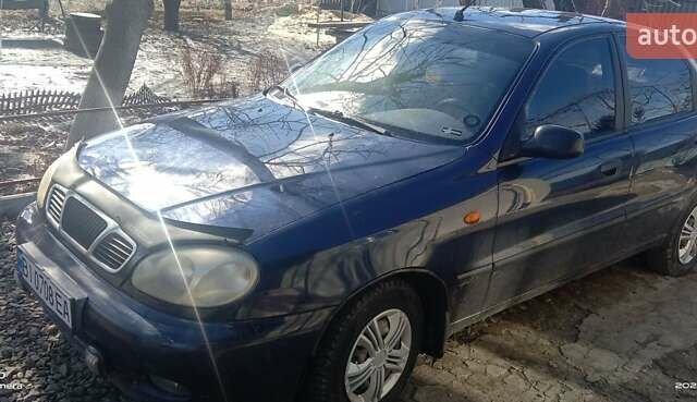 Синій Деу Ланос, об'ємом двигуна 1.3 л та пробігом 150 тис. км за 2500 $, фото 1 на Automoto.ua
