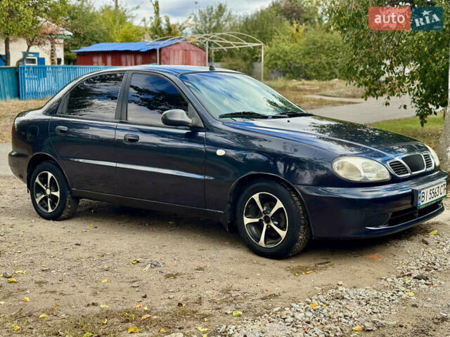 Синий Дэу Ланос, объемом двигателя 1.5 л и пробегом 170 тыс. км за 2199 $, фото 1 на Automoto.ua