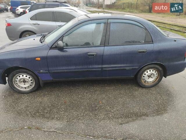 Синий Дэу Ланос, объемом двигателя 1.5 л и пробегом 200 тыс. км за 1600 $, фото 1 на Automoto.ua