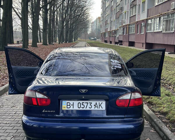 Синий Дэу Ланос, объемом двигателя 1.5 л и пробегом 130 тыс. км за 3400 $, фото 4 на Automoto.ua