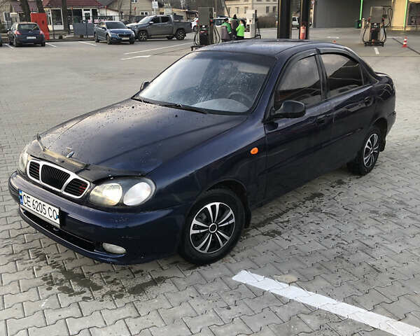 Синий Дэу Ланос, объемом двигателя 1.5 л и пробегом 166 тыс. км за 1500 $, фото 1 на Automoto.ua