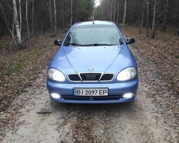 Синий Дэу Ланос, объемом двигателя 1.5 л и пробегом 97 тыс. км за 3500 $, фото 2 на Automoto.ua