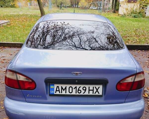 Синий Дэу Ланос, объемом двигателя 1.5 л и пробегом 300 тыс. км за 1450 $, фото 3 на Automoto.ua