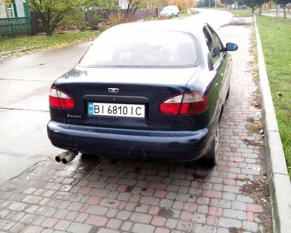 Деу Ланос 2007 у Гребенке на Automoto.ua Синій Деу Ланос, об'ємом двигуна 1.5 л та пробігом 156 тис. км за 2000 $, фото 1 на Automoto.ua