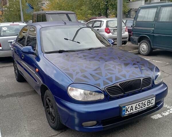 Синий Дэу Ланос, объемом двигателя 1.5 л и пробегом 200 тыс. км за 2200 $, фото 1 на Automoto.ua