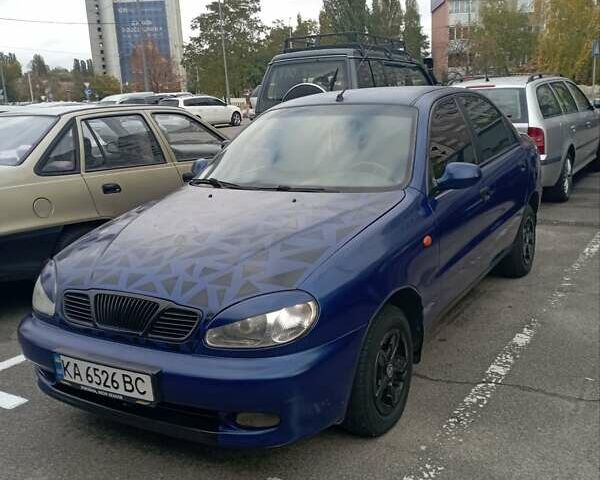 Синий Дэу Ланос, объемом двигателя 1.5 л и пробегом 200 тыс. км за 2200 $, фото 2 на Automoto.ua