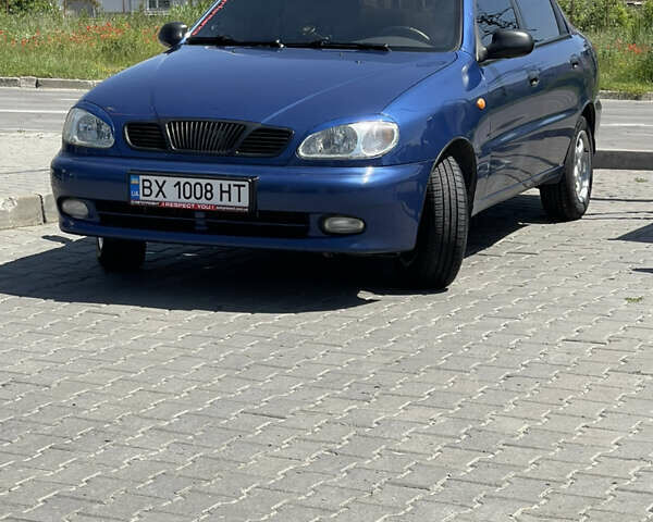 Синий Дэу Ланос, объемом двигателя 1.5 л и пробегом 121 тыс. км за 3000 $, фото 1 на Automoto.ua