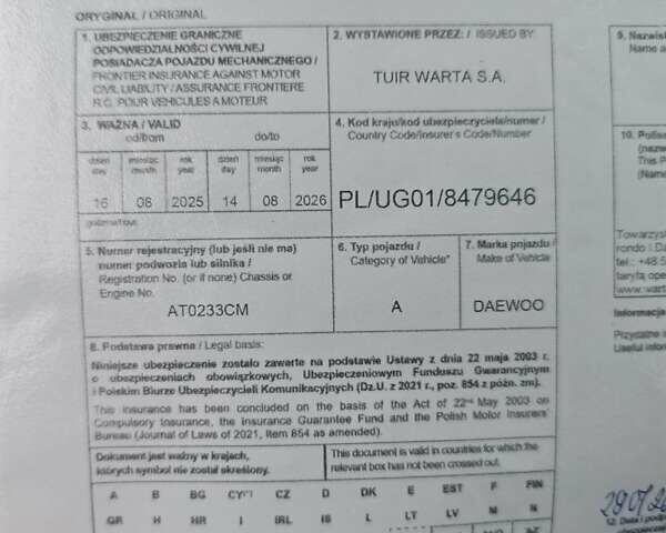 Синий Дэу Ланос, объемом двигателя 1.5 л и пробегом 1000 тыс. км за 2597 $, фото 13 на Automoto.ua