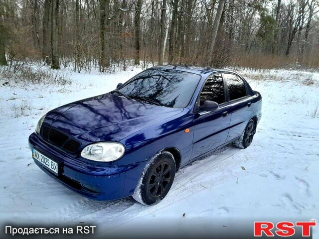 Синий Дэу Ланос, объемом двигателя 1.5 л и пробегом 150 тыс. км за 2200 $, фото 1 на Automoto.ua