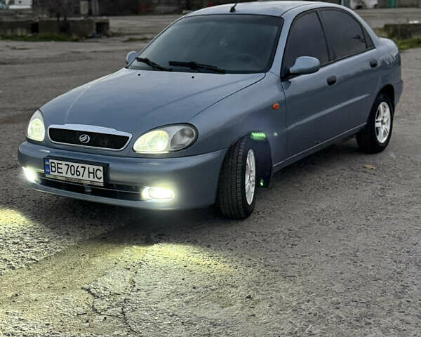 Синий Дэу Ланос, объемом двигателя 1.6 л и пробегом 224 тыс. км за 3499 $, фото 1 на Automoto.ua