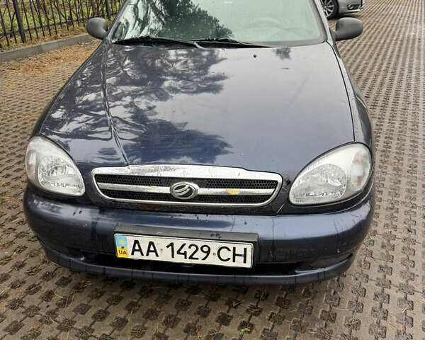 Синий Дэу Ланос, объемом двигателя 1.5 л и пробегом 222 тыс. км за 1500 $, фото 1 на Automoto.ua