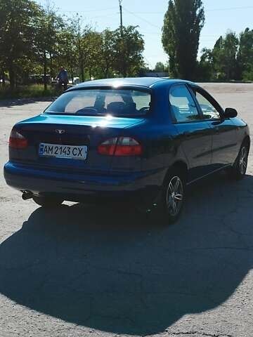 Синий Дэу Ланос, объемом двигателя 1.5 л и пробегом 150 тыс. км за 2800 $, фото 1 на Automoto.ua