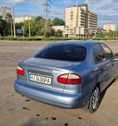 Синий Дэу Ланос, объемом двигателя 1.6 л и пробегом 266 тыс. км за 3100 $, фото 1 на Automoto.ua