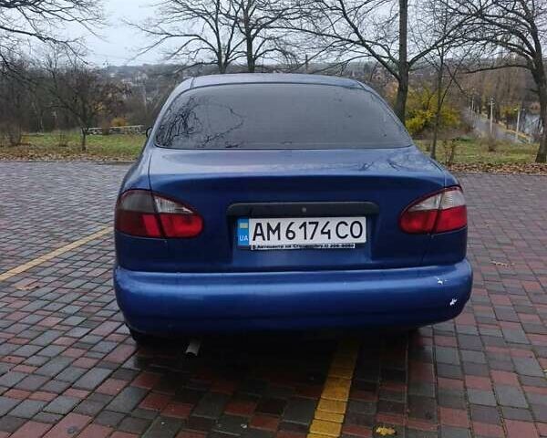 Синий Дэу Ланос, объемом двигателя 1.6 л и пробегом 280 тыс. км за 1750 $, фото 2 на Automoto.ua