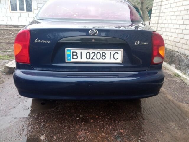 Синий Дэу Ланос, объемом двигателя 1.5 л и пробегом 132 тыс. км за 3000 $, фото 1 на Automoto.ua
