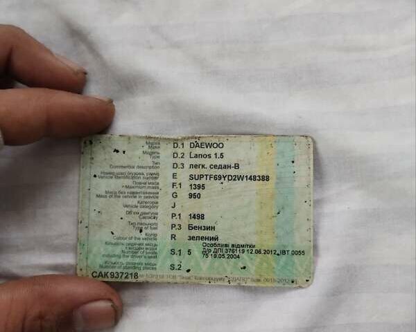 Зеленый Дэу Ланос, объемом двигателя 1.5 л и пробегом 303 тыс. км за 1000 $, фото 13 на Automoto.ua