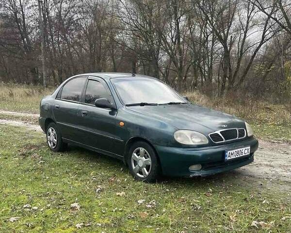 Зеленый Дэу Ланос, объемом двигателя 1.6 л и пробегом 200 тыс. км за 850 $, фото 1 на Automoto.ua