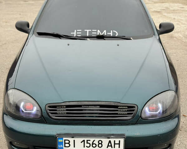 Зеленый Дэу Ланос, объемом двигателя 1.5 л и пробегом 190 тыс. км за 2200 $, фото 1 на Automoto.ua