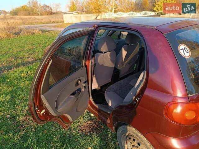 Красный Дэу Матиз, объемом двигателя 0.8 л и пробегом 138 тыс. км за 2500 $, фото 5 на Automoto.ua