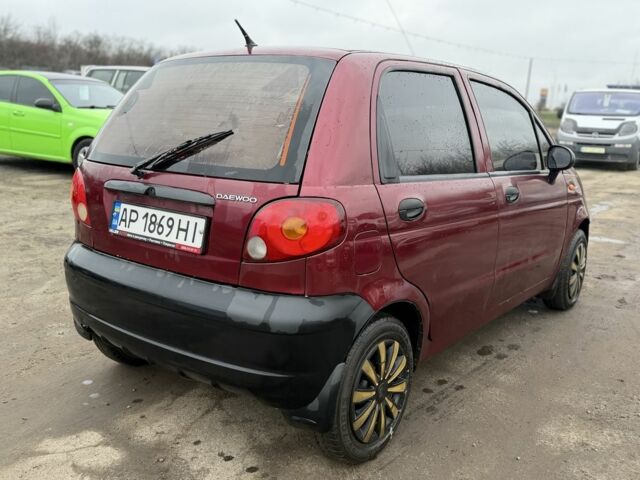 Красный Дэу Матиз, объемом двигателя 0.8 л и пробегом 188 тыс. км за 1250 $, фото 2 на Automoto.ua
