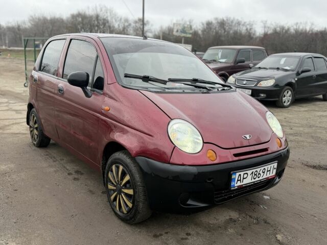 Красный Дэу Матиз, объемом двигателя 0.8 л и пробегом 188 тыс. км за 1250 $, фото 1 на Automoto.ua