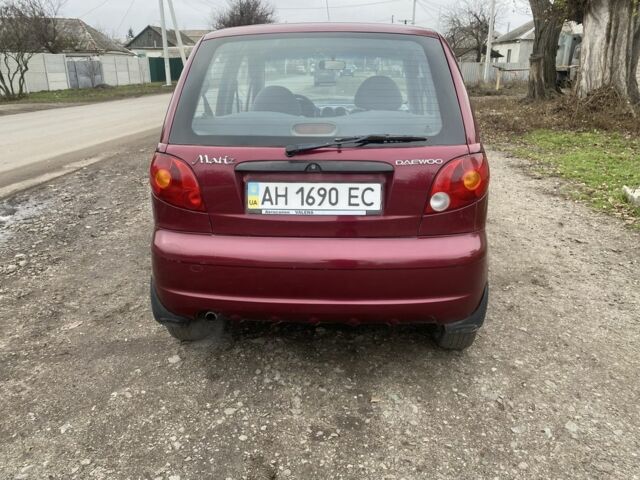 Красный Дэу Матиз, объемом двигателя 0.8 л и пробегом 100 тыс. км за 1800 $, фото 7 на Automoto.ua