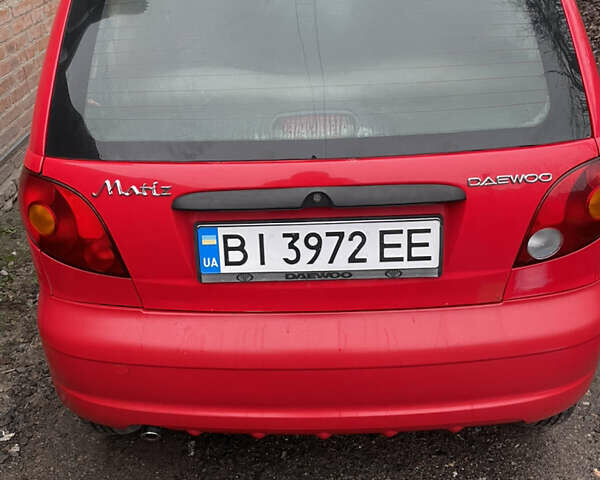 Красный Дэу Матиз, объемом двигателя 0.8 л и пробегом 103 тыс. км за 2400 $, фото 7 на Automoto.ua