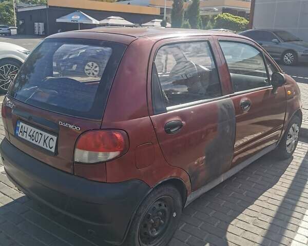 Красный Дэу Матиз, объемом двигателя 0.8 л и пробегом 200 тыс. км за 1250 $, фото 2 на Automoto.ua