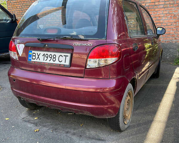 Красный Дэу Матиз, объемом двигателя 0.8 л и пробегом 76 тыс. км за 3000 $, фото 3 на Automoto.ua