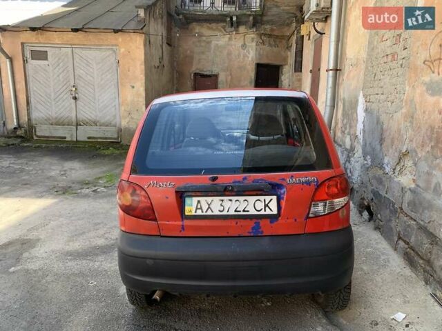 Червоний Деу Матіз, об'ємом двигуна 0.8 л та пробігом 192 тис. км за 1250 $, фото 1 на Automoto.ua