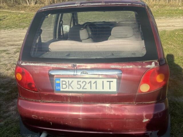 Красный Дэу Матиз, объемом двигателя 0.8 л и пробегом 78 тыс. км за 1800 $, фото 3 на Automoto.ua