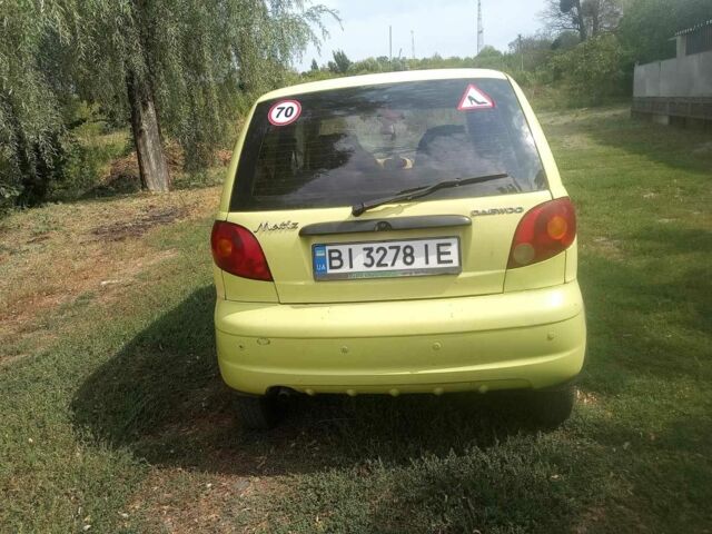 Желтый Дэу Матиз, объемом двигателя 0.8 л и пробегом 114 тыс. км за 1998 $, фото 5 на Automoto.ua