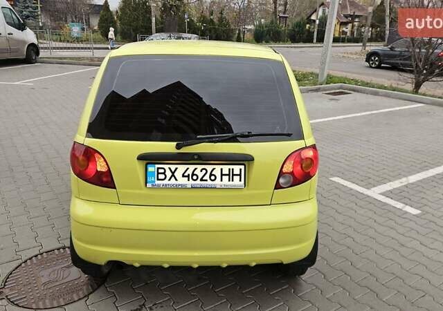 Желтый Дэу Матиз, объемом двигателя 0.8 л и пробегом 132 тыс. км за 2750 $, фото 6 на Automoto.ua