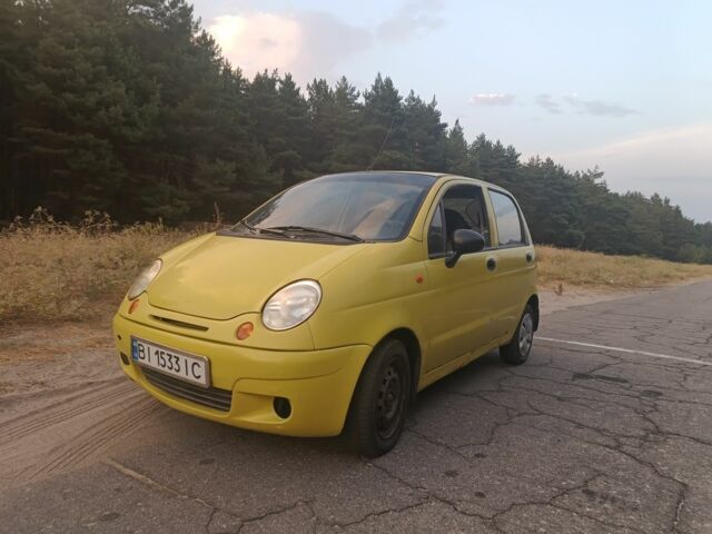 Желтый Дэу Матиз, объемом двигателя 0.8 л и пробегом 180 тыс. км за 2300 $, фото 1 на Automoto.ua