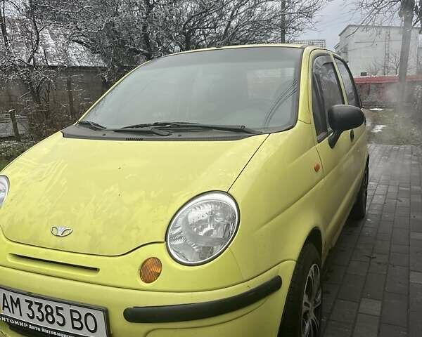 Жовтий Деу Матіз, об'ємом двигуна 0.8 л та пробігом 80 тис. км за 2100 $, фото 2 на Automoto.ua